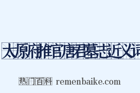 太原府推官唐君墓志近义词是什么意思的图片